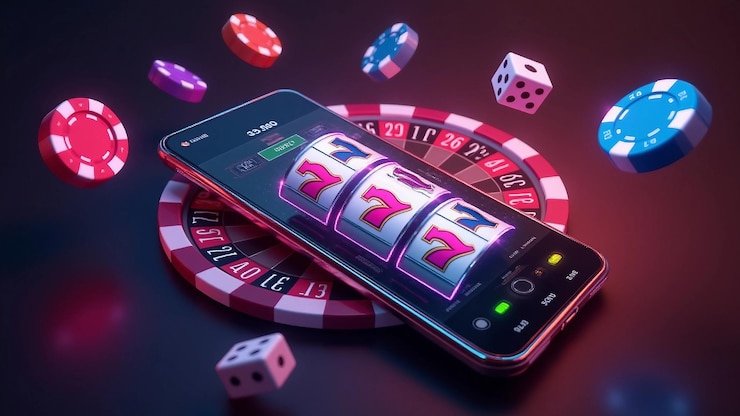 Galactic Gems slot game displaying cosmic theme with gem symbols and expanding reel interface on erek cicak mobile